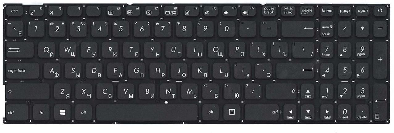 Клавиатура для ноутбука Asus F51 F51UAD матовая (0KNB0-6724RU00)