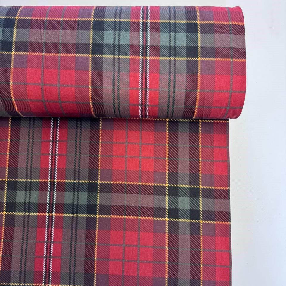 Ткань для постельного белья фланель клетка 240 см Красный (8-25436/V8 02998)