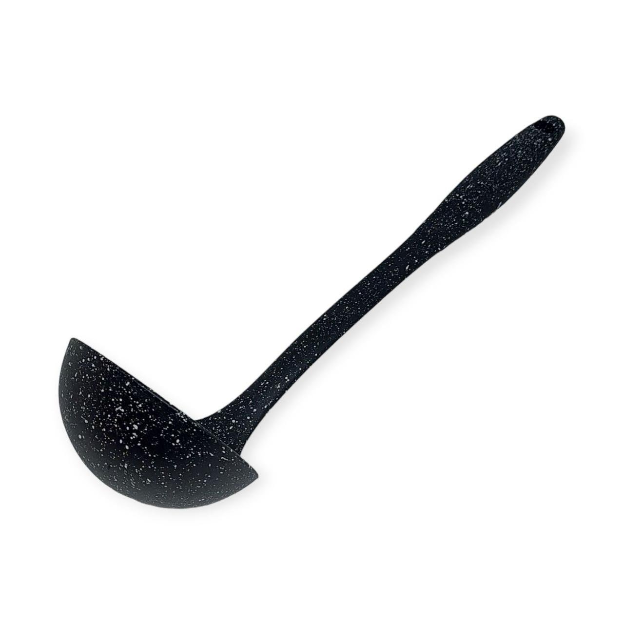 Ополоник A-Plus 0340 тефлон під мармур 32 см Чорний (205003)