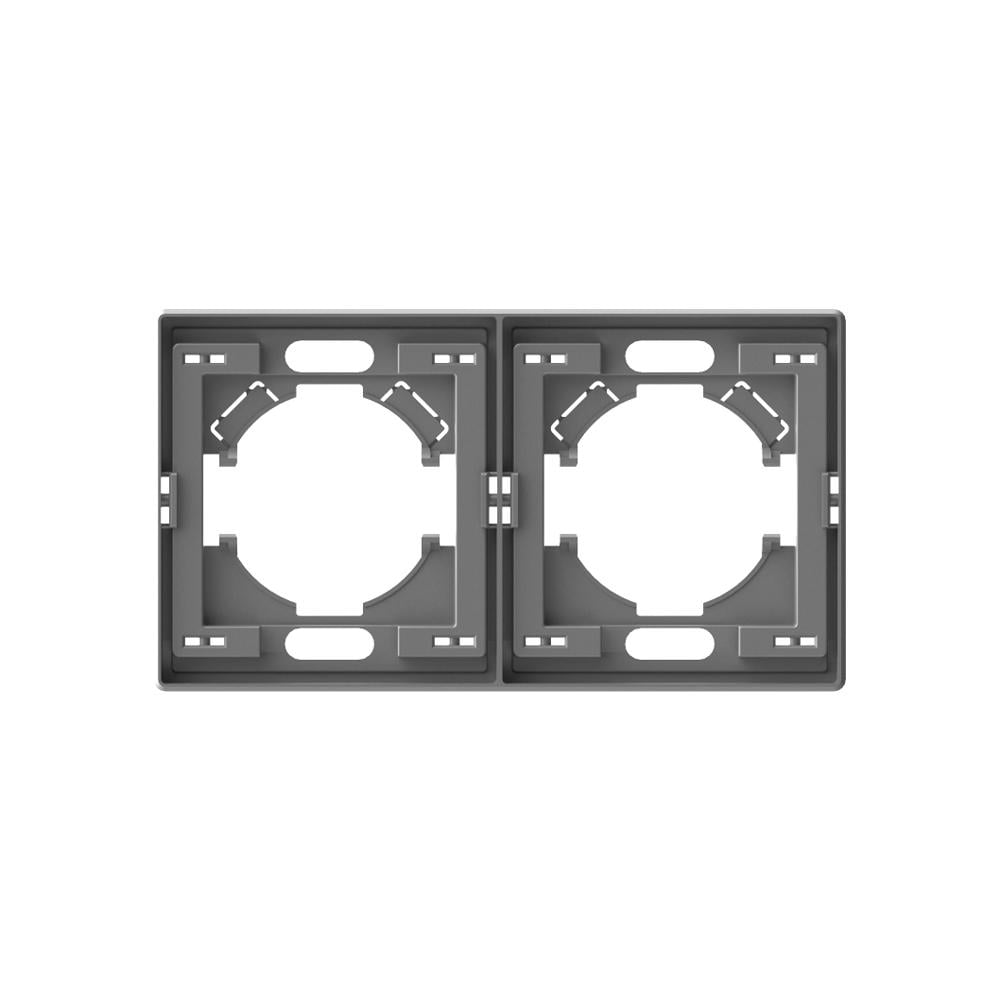 Рамка для розеток Vіdех Nota 2 місця горизонтальна Сірий графіт (31578569) Рамка для розеток Vіdех Nota 2 місця горизонтальна Сірий графіт (31578569)