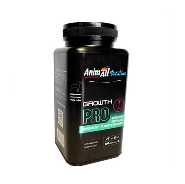 Добавка витаминная для крупныx пород собак AnimAll VetLine Growth PRO 2 г 250 таб. (4820150205485)