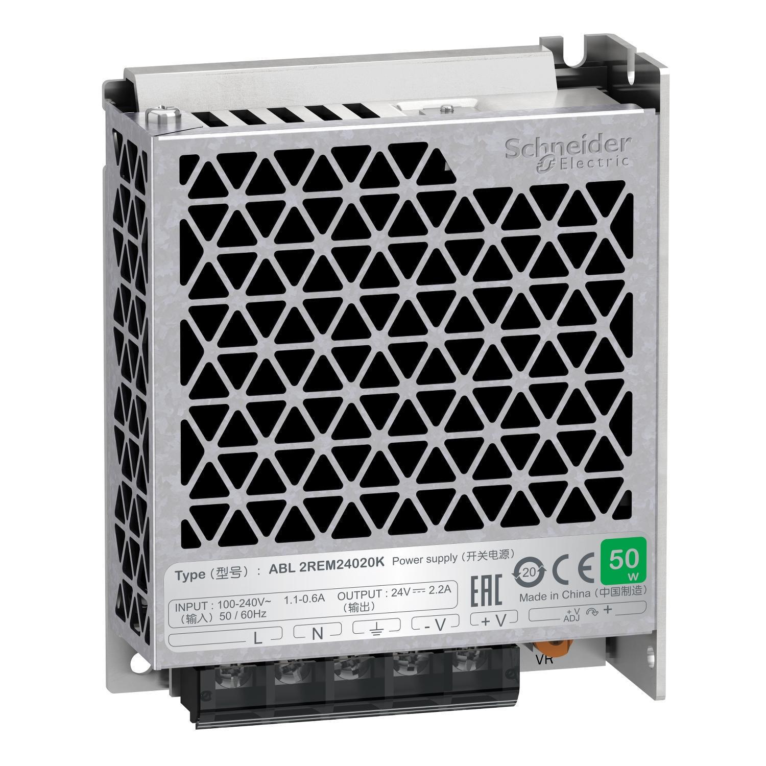 Блок питания на панель Schneider Electric Easy Modicon ABL2 50 Вт DC 24 В (ABL2REM24020K) Блок питания на панель Schneider Electric Easy Modicon ABL2 50 Вт DC 24 В (ABL2REM24020K)
