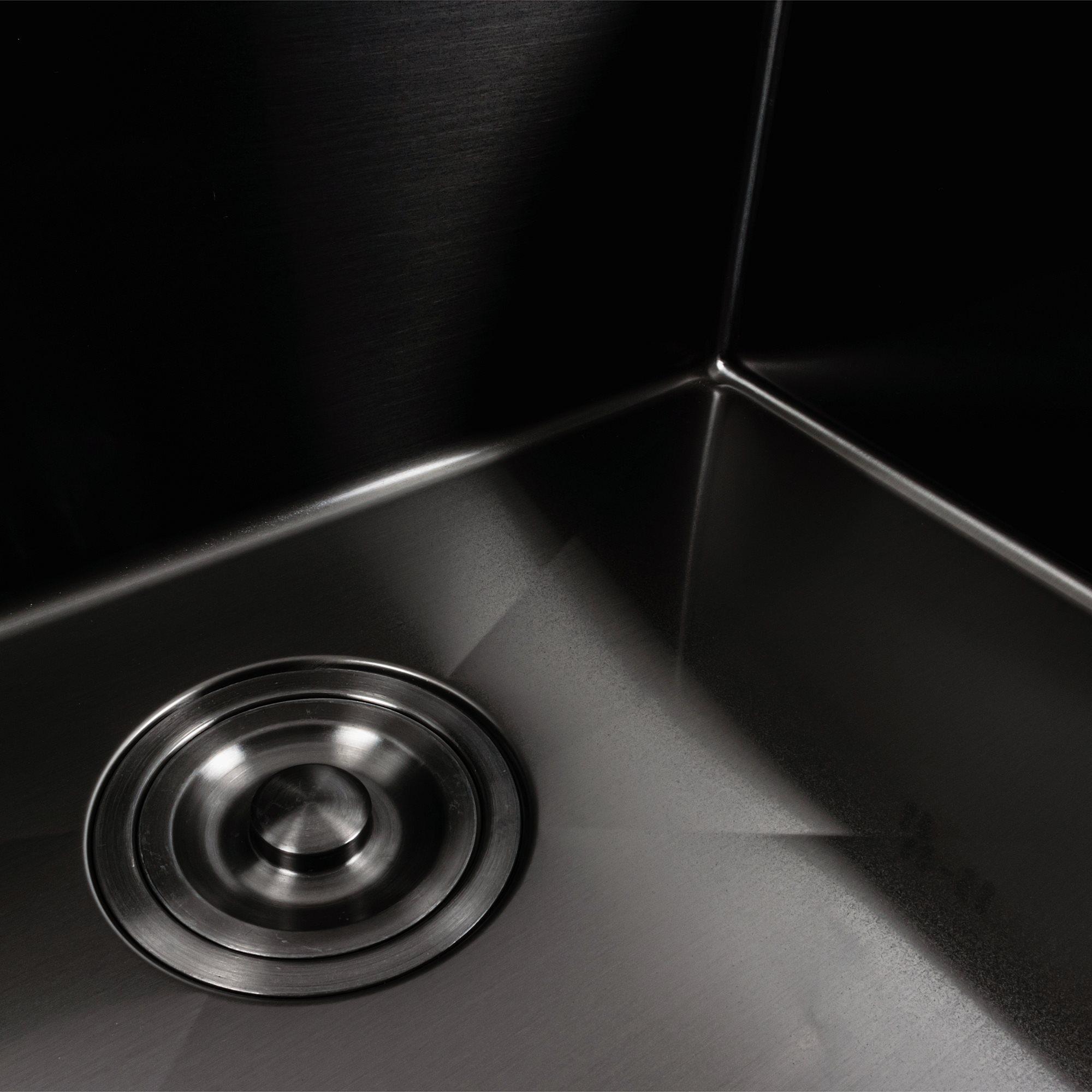 Мийка кухонна Platinum Handmade PVD 78х46 см Чорний - фото 4