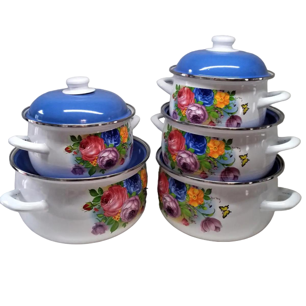 Набор кастрюль Edenberg EB-1879 10 предметов Белый (14102884)