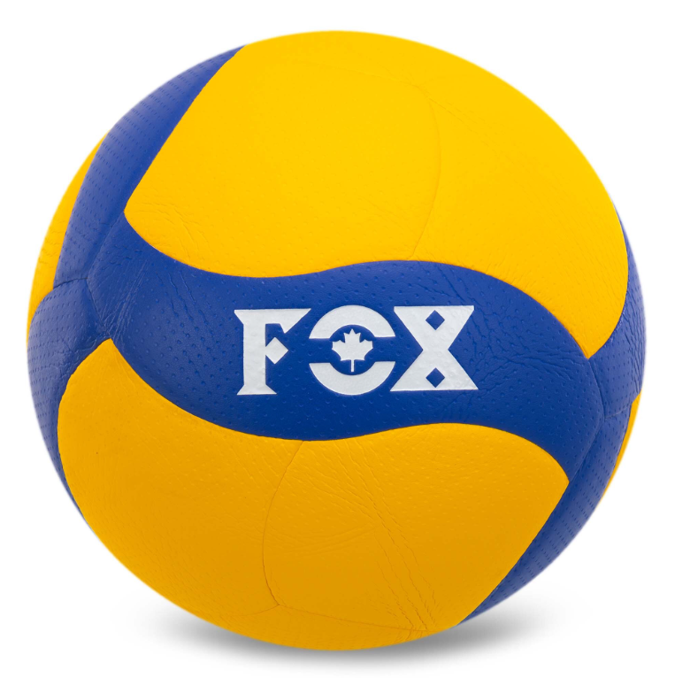 Мяч волейбольный FOX клееный PU (V330W-F_Желтый-синий)