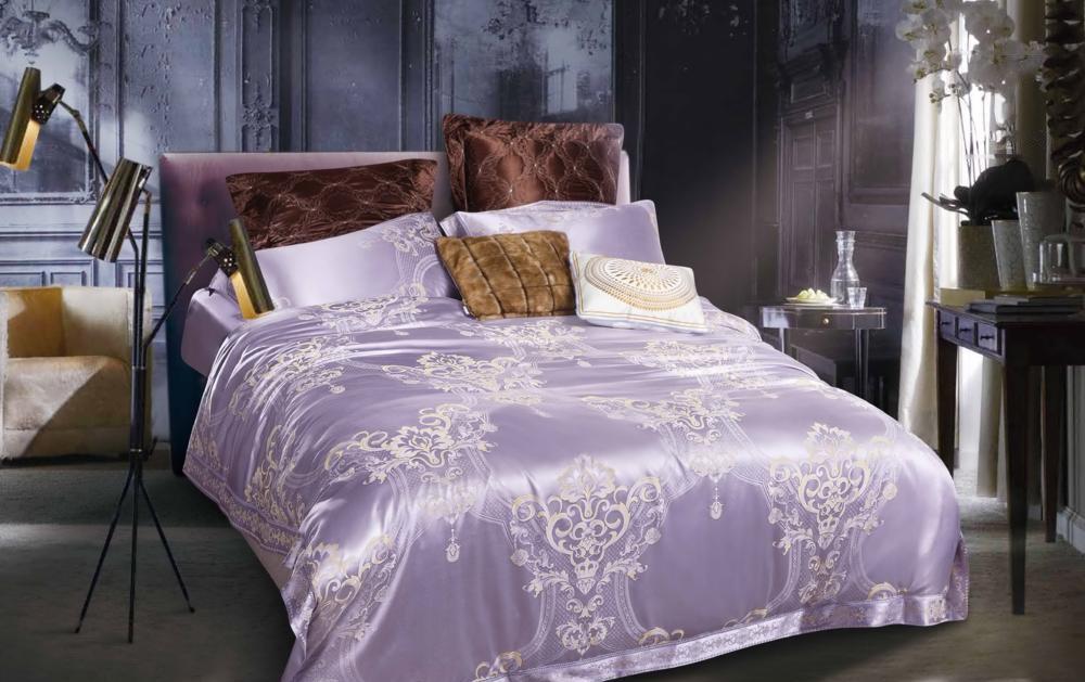 Комплект постельного белья Bella Villa Кружево евро сатин-жаккард J -0065 EU (DR012642)