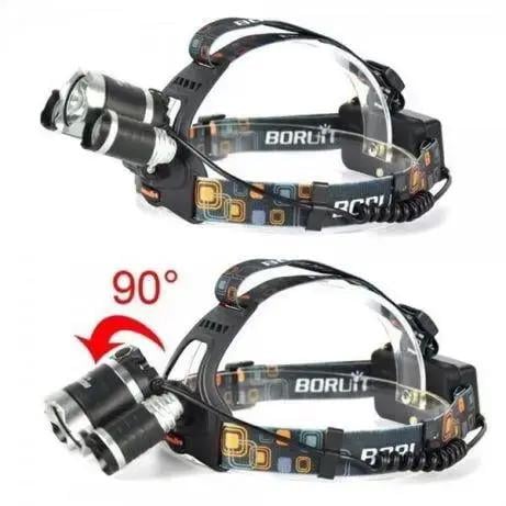 Ліхтар налобний High Power HeadLamp 3xCree T6 з 3 діодами на акумуляторах (2417) - фото 5