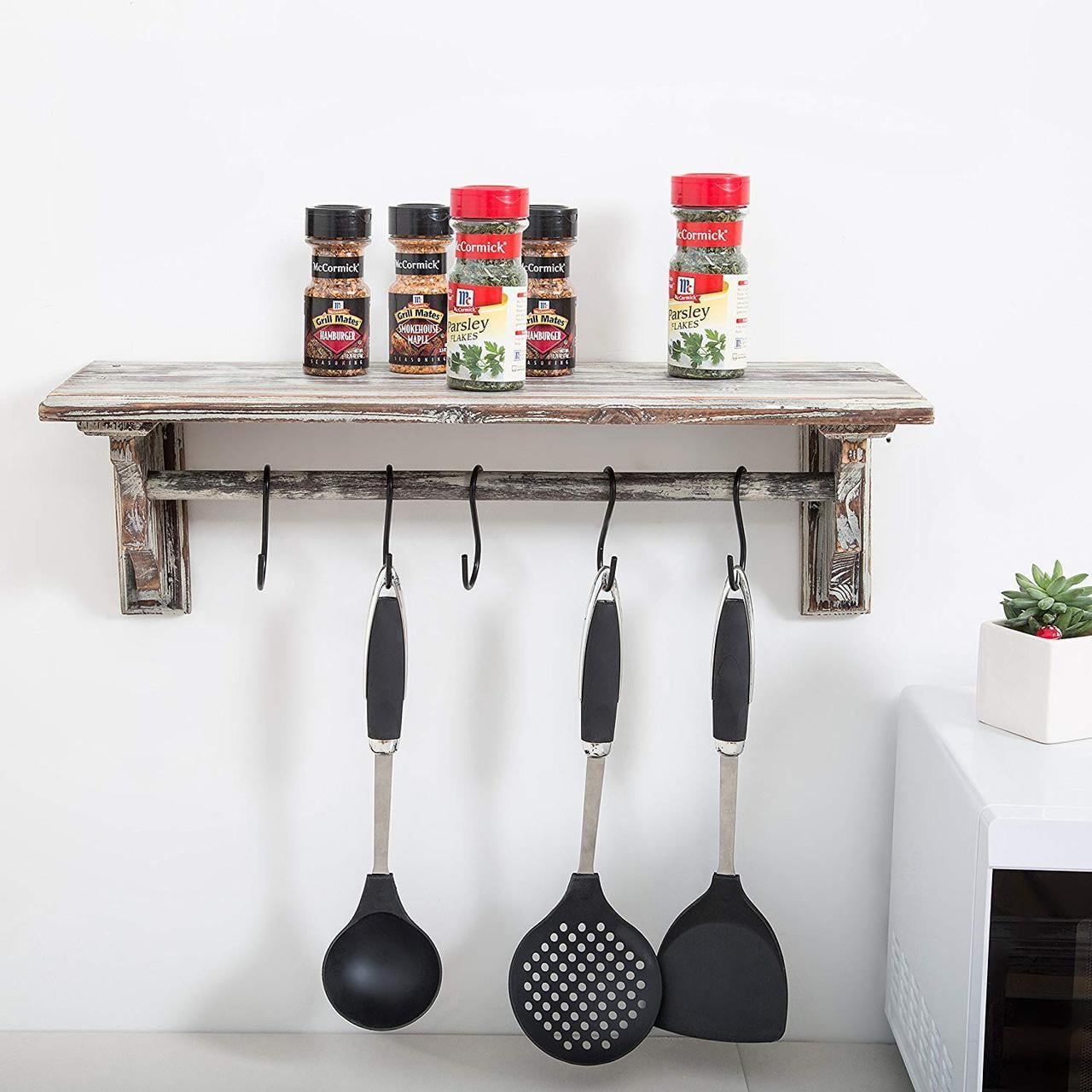 Полка настенная из дерева Эль/Альто Браш (ПНС/001228)