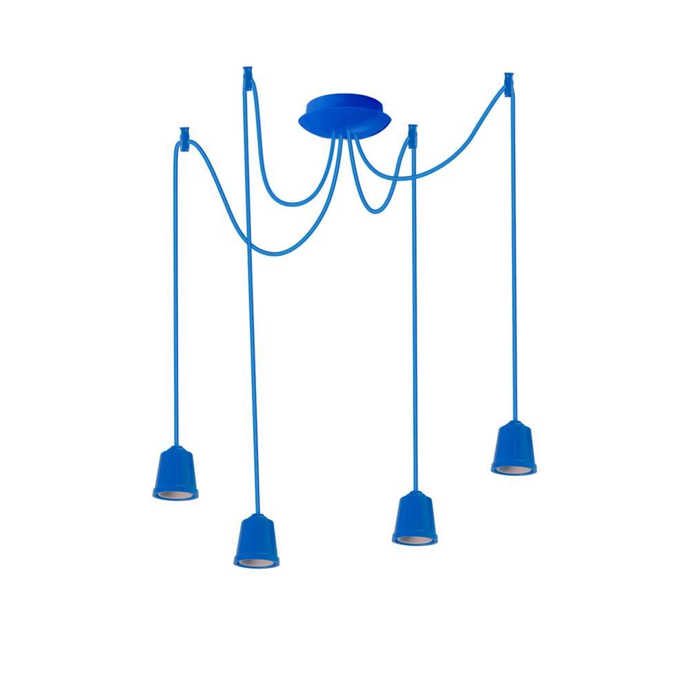 Підвісний світильник ERKA 424 стельовий 4xЕ27 2 м Синій (27551801)