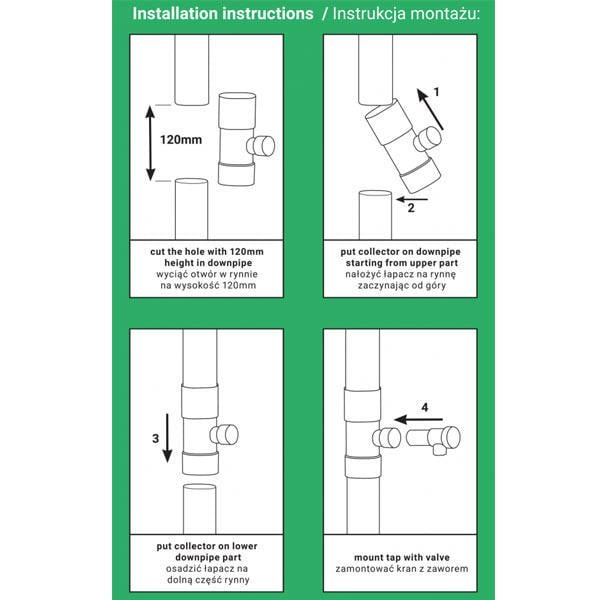 Дощоприймач із клапаном IBCLZ1-090-BR Ø90 мм Коричневий (18048402) - фото 4 Дощоприймач із клапаном IBCLZ1-090-BR Ø90 мм Коричневий (18048402) - фото 4