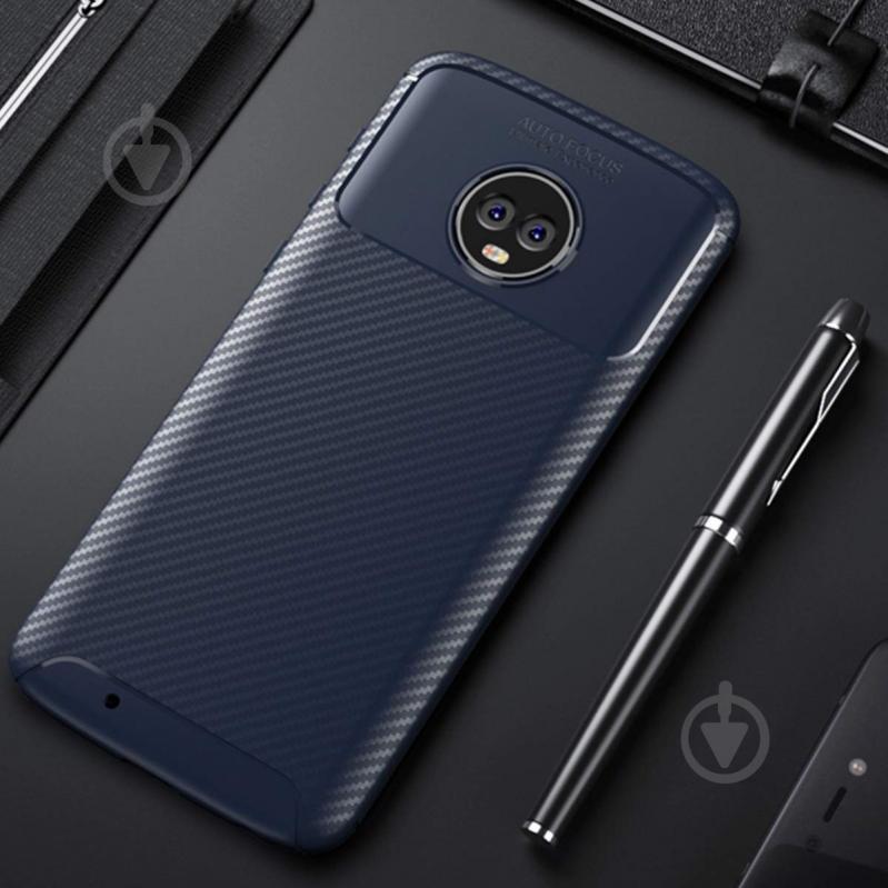 Чохол Carbon Case Motorola G6 Синій (hub_XnkW78630) - фото 3