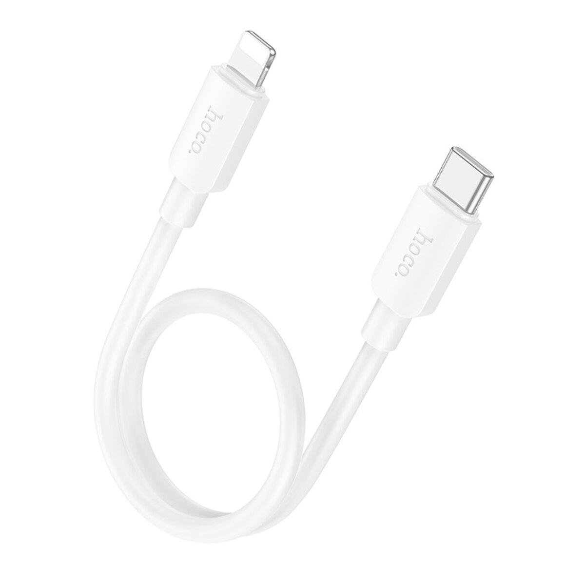 Кабель для зарядки Hoco X96 Hyper, USB Type-C х Lightning, 25 см, 20 Вт, 2.4 А, Белый