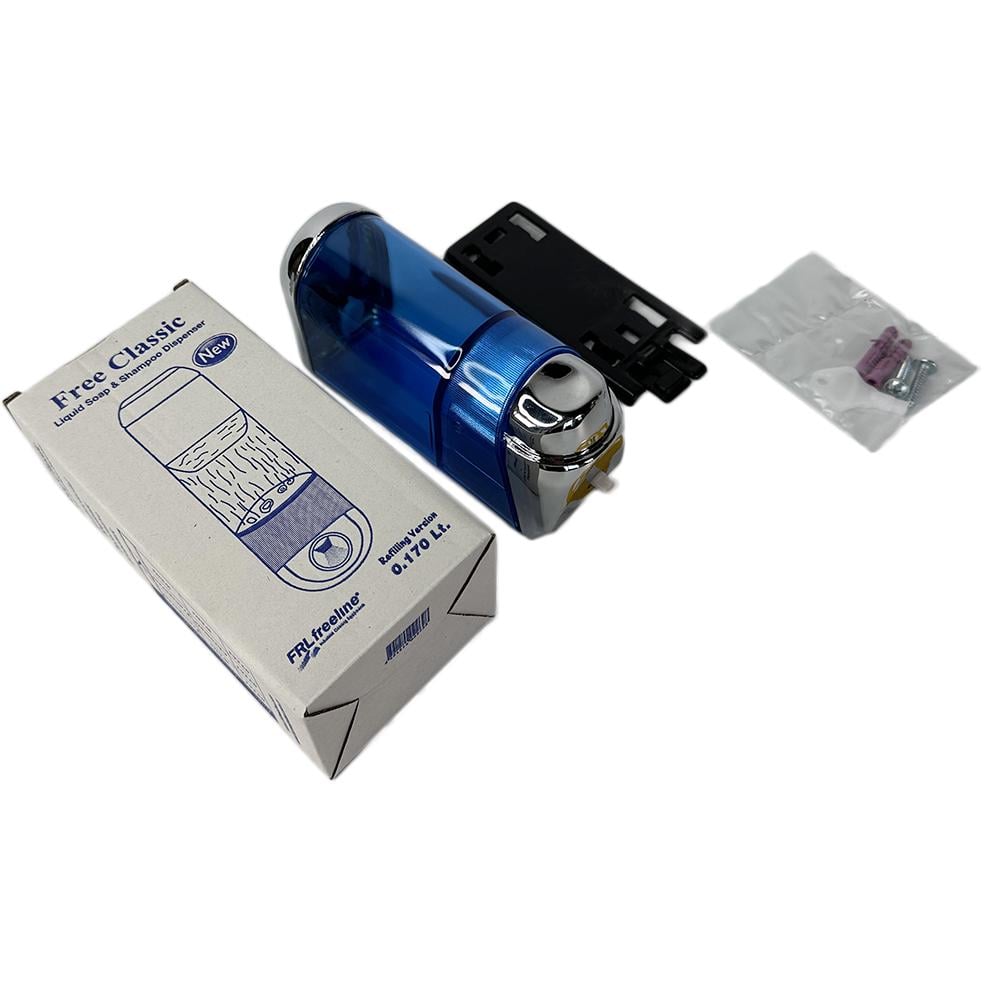 Дозатор для мыла Afacan Plastik настенный 170 мл Синий/Хром - фото 3