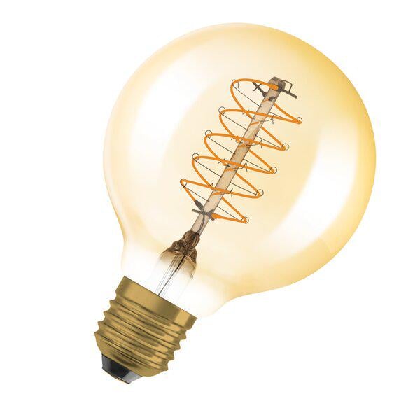Лампа Osram Vintage 1906 LED CLASSIC SLIM FILAMENT Globe DIMMABLE 7W 220V 600lm 2200K E27 DIM 95х138 мм філаментна (4058075761636)