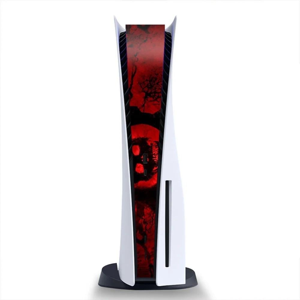 Наклейка виниловая SONGYI для Sony PlayStation PS5 Red/Skull Black
