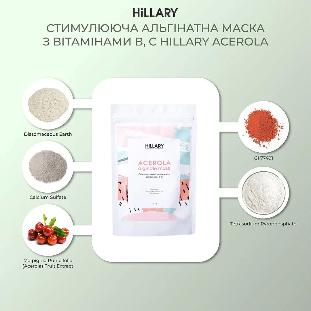 Маска стимулирующая Hillary Acerola В/C альгинатная с витаминами (HI-08-460) - фото 2