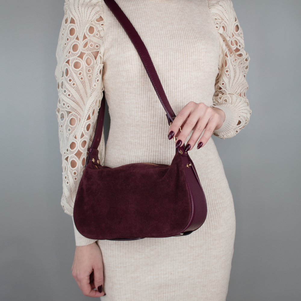Сумка женская замшевая Virginia Conti 03800 Винный (2423697264) - фото 6 Сумка женская замшевая Virginia Conti 03800 Винный (2423697264) - фото 6