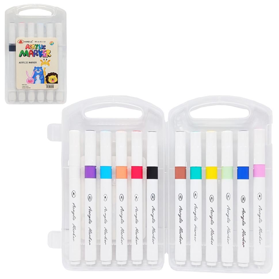 Маркер акриловий Bambi для різних поверхонь Різнокольоровий (WM-231-M-27) - фото 2 Маркер акриловий Bambi для різних поверхонь Різнокольоровий (WM-231-M-27) - фото 2