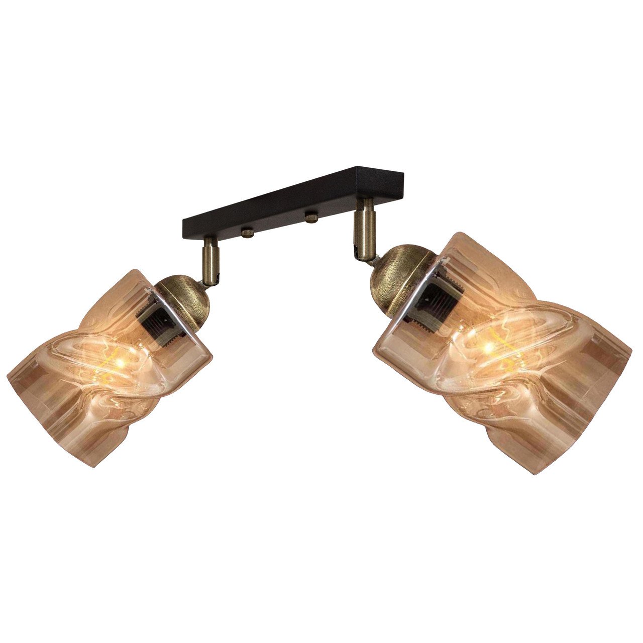 Люстра стельовий MSK ELECTRIC Tornado 300х40 мм (PL 202415-2 BK 619289)