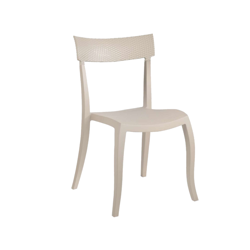 Стул Papatya Hera-SP RATTAN Песочно-бежевый (KMDR-2250)