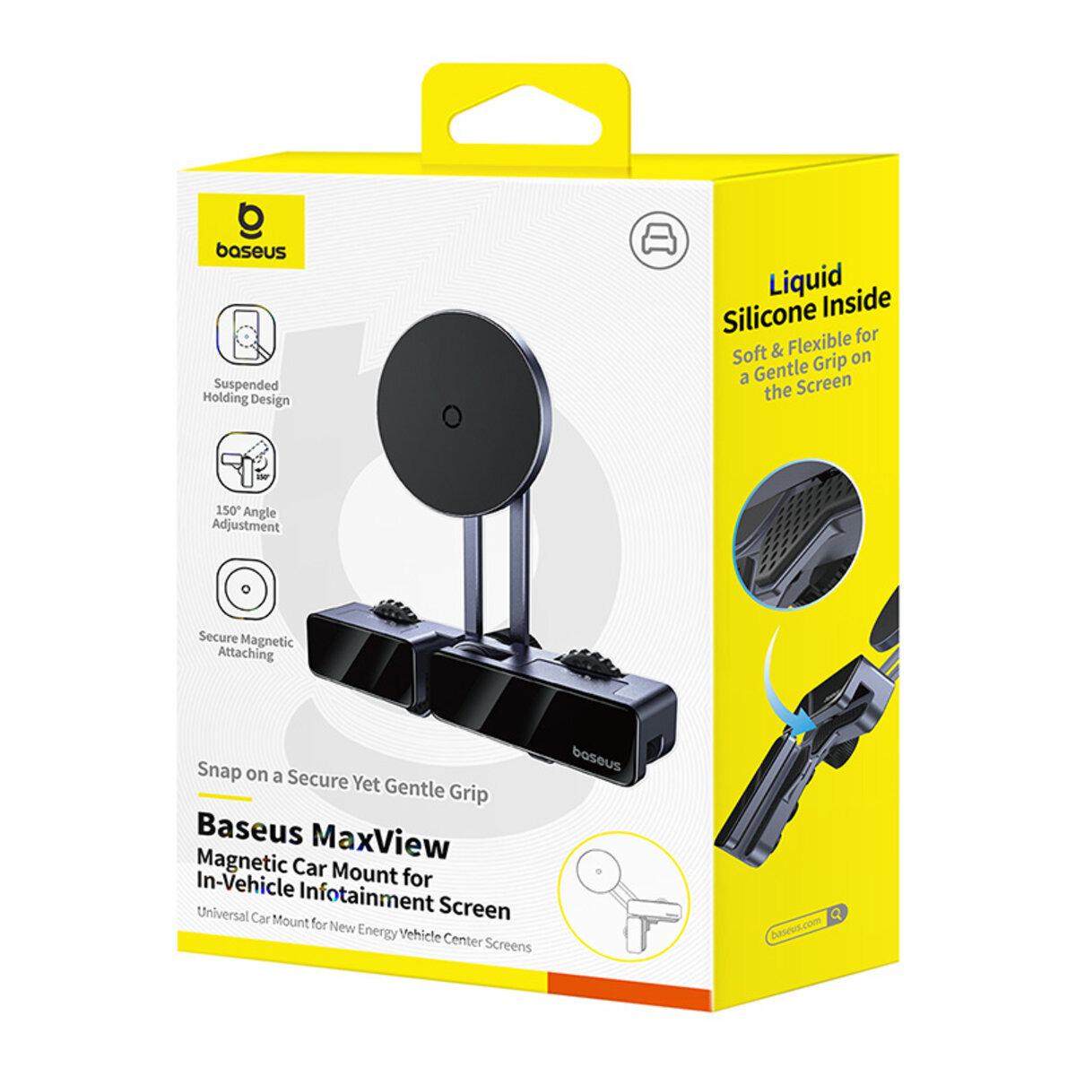 Автотримач для телефона Baseus MaxView Magnetic Car Mount In-Vehicle Infotainment Screen Space Grey (C40180701813-00) - фото 5 Автотримач для телефона Baseus MaxView Magnetic Car Mount In-Vehicle Infotainment Screen Space Grey (C40180701813-00) - фото 5