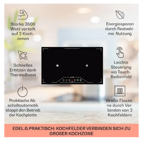 Варочная панель встроенная Klarstein Deejay Free Zone индукционная 3500 Вт (10031633) - фото 6 Варочная панель встроенная Klarstein Deejay Free Zone индукционная 3500 Вт (10031633) - фото 6