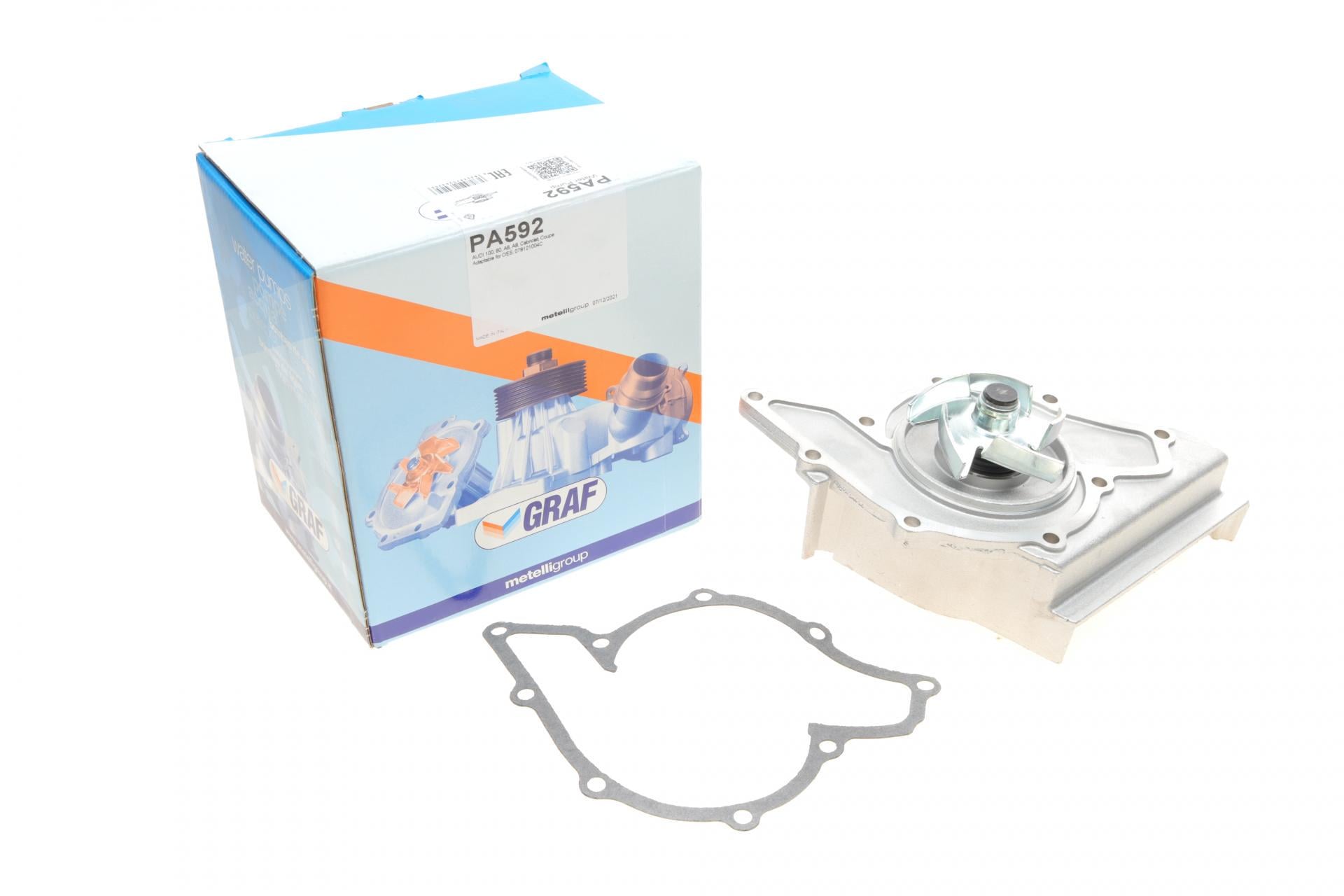 Водяна помпа Graf Audi 100/80 2.6/quattro 90-94/A6/A8 2.6/2.8/quattro 94-97 B/B 5 лопастей h шківа 26,4 мм (PA592)