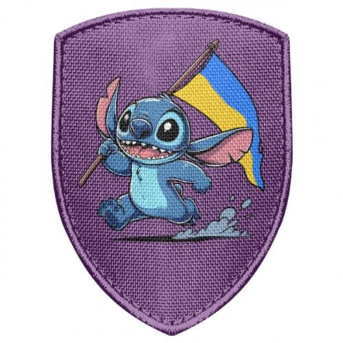 Шеврон щит Стич с украинским флагом (18542740-15-208637)