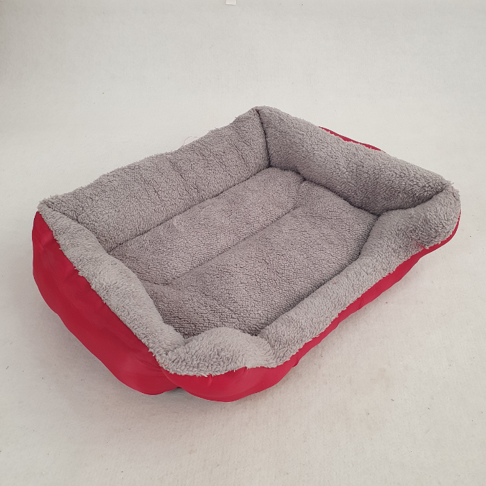 Лежанка для собак и кошек теплая 54х42 см Красный (A444-M-Red) - фото 2
