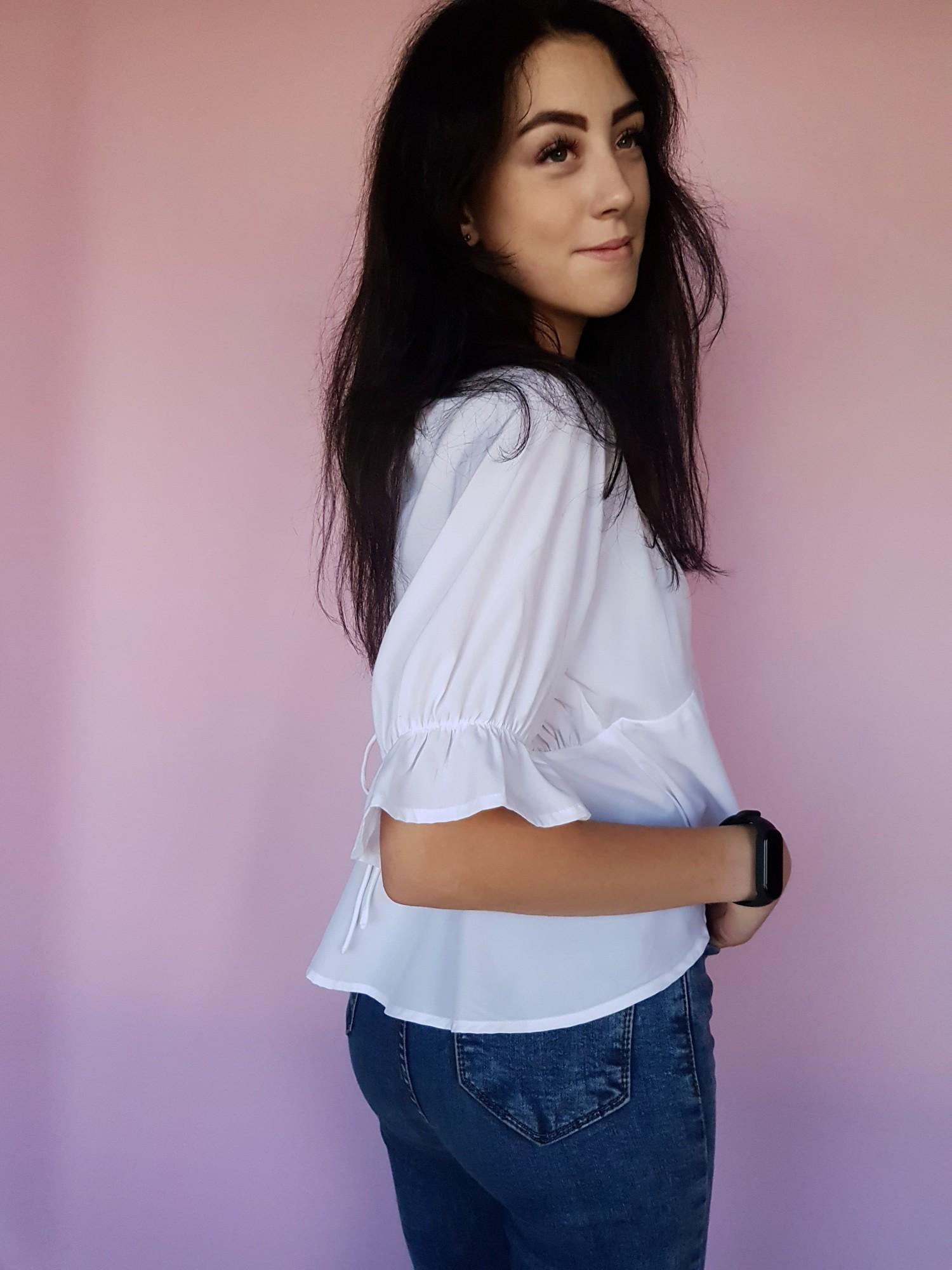 Блузка Boohoo с завязками на спинке L Белый (10444) - фото 4 Блузка Boohoo с завязками на спинке L Белый (10444) - фото 4