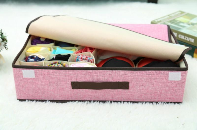 Органайзер для спідньої білизни з кришкою на липучці 16–20 відділень Рожевий (ОД-108-3) Органайзер для спідньої білизни з кришкою на липучці 16–20 відділень Рожевий (ОД-108-3)