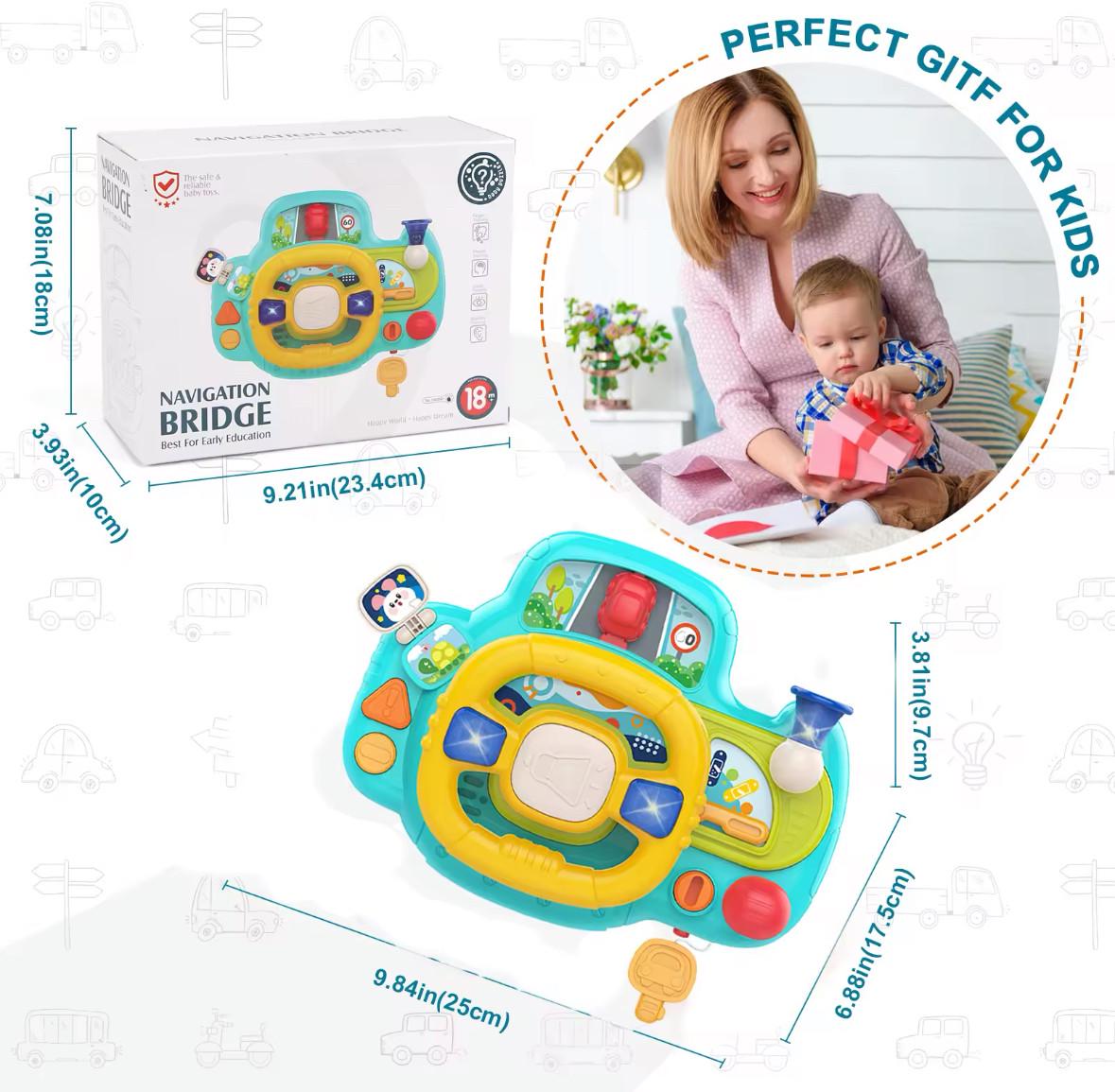 Дитячий музичний автотренажер Bridge з фіксацією (2662972821) - фото 8