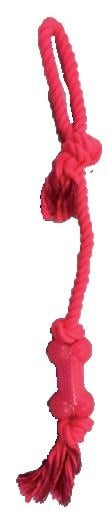 Игрушка для собак Croci JUICE канат с ручкой и косточкой 50 см (1199892549)
