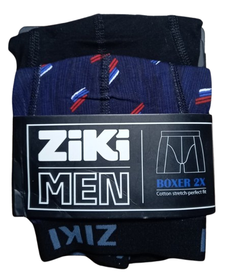 Набор трусов-боксеров мужских Ziki MEN 2 шт. ХS Черный/Черный/Синий (55646)