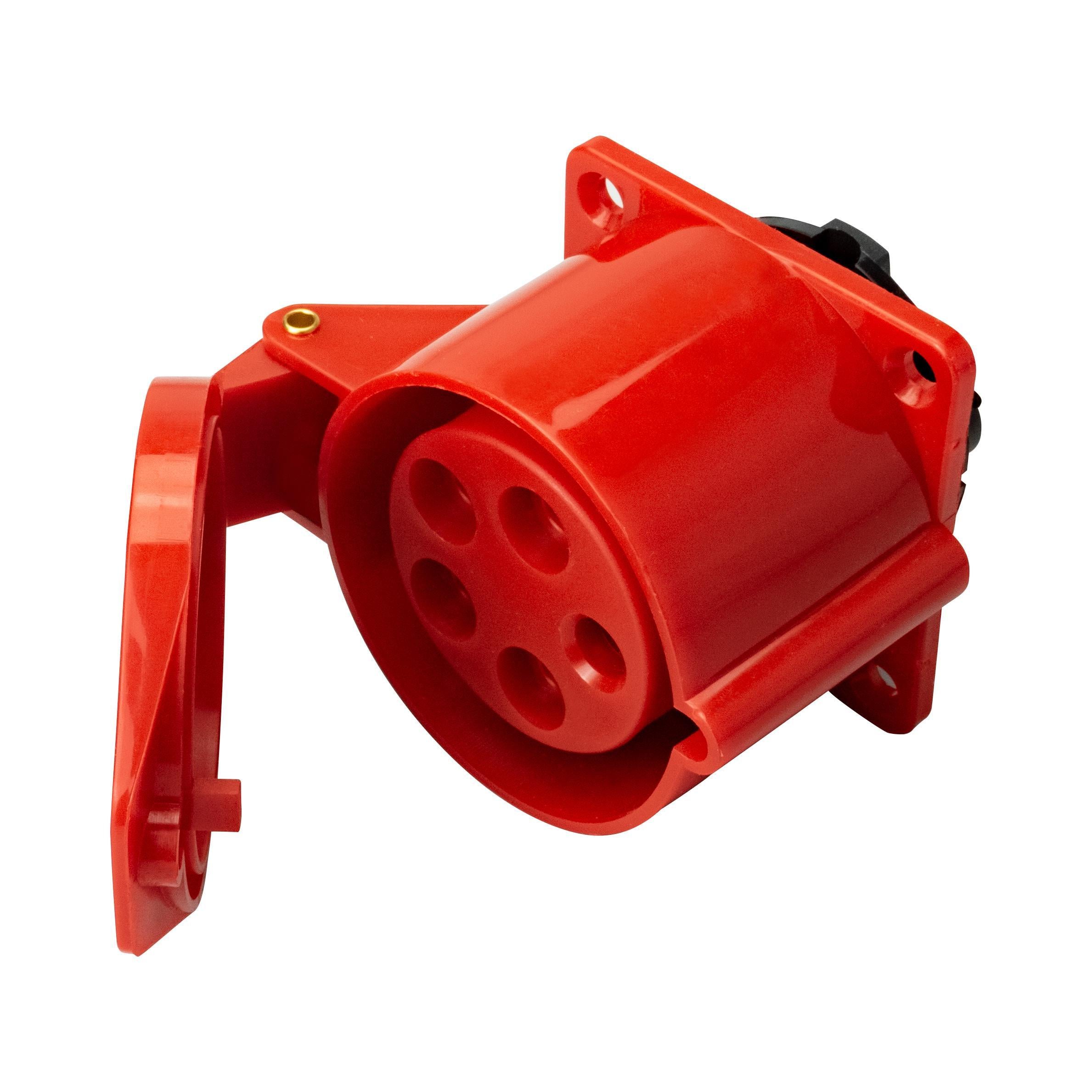 Штепсельное гнездо с заземлением HOROZ ELECTRIC 3Р+N+Е встроенное IP44 32A 220-415V (122-002-0008-010)