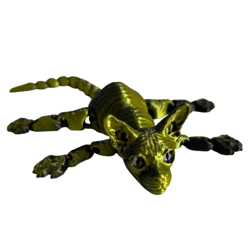 Фигурка 3D Кот Сфинкс 21 см Желтый (1629)