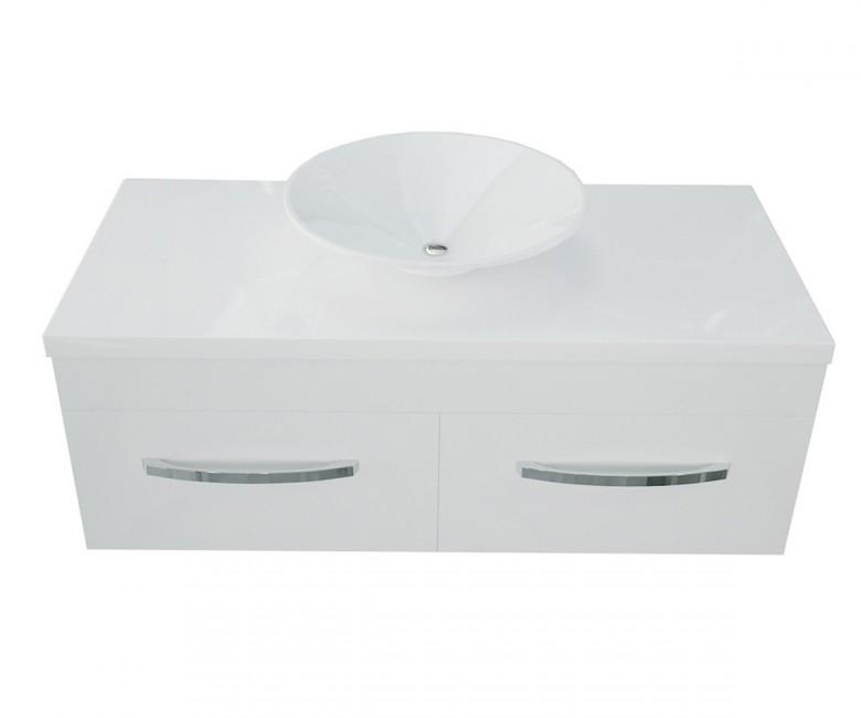 Тумба навесная Snail Венера с умывальником Орион 1200KM121 Белый (22062)