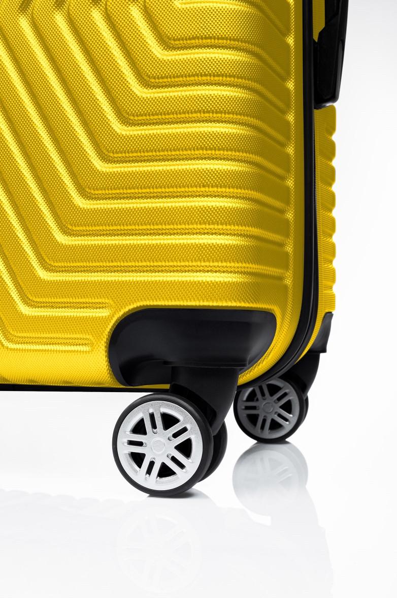 Валіза Polo ПК021-М полікарбонат на 4-х подвійних колесах середня М 70 л Жовтий - фото 3 Валіза Polo ПК021-М полікарбонат на 4-х подвійних колесах середня М 70 л Жовтий - фото 3