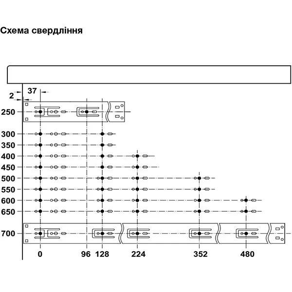 Напрямні кулькові NM Standart SxC 45x600 мм (FNT2555) - фото 3 Напрямні кулькові NM Standart SxC 45x600 мм (FNT2555) - фото 3