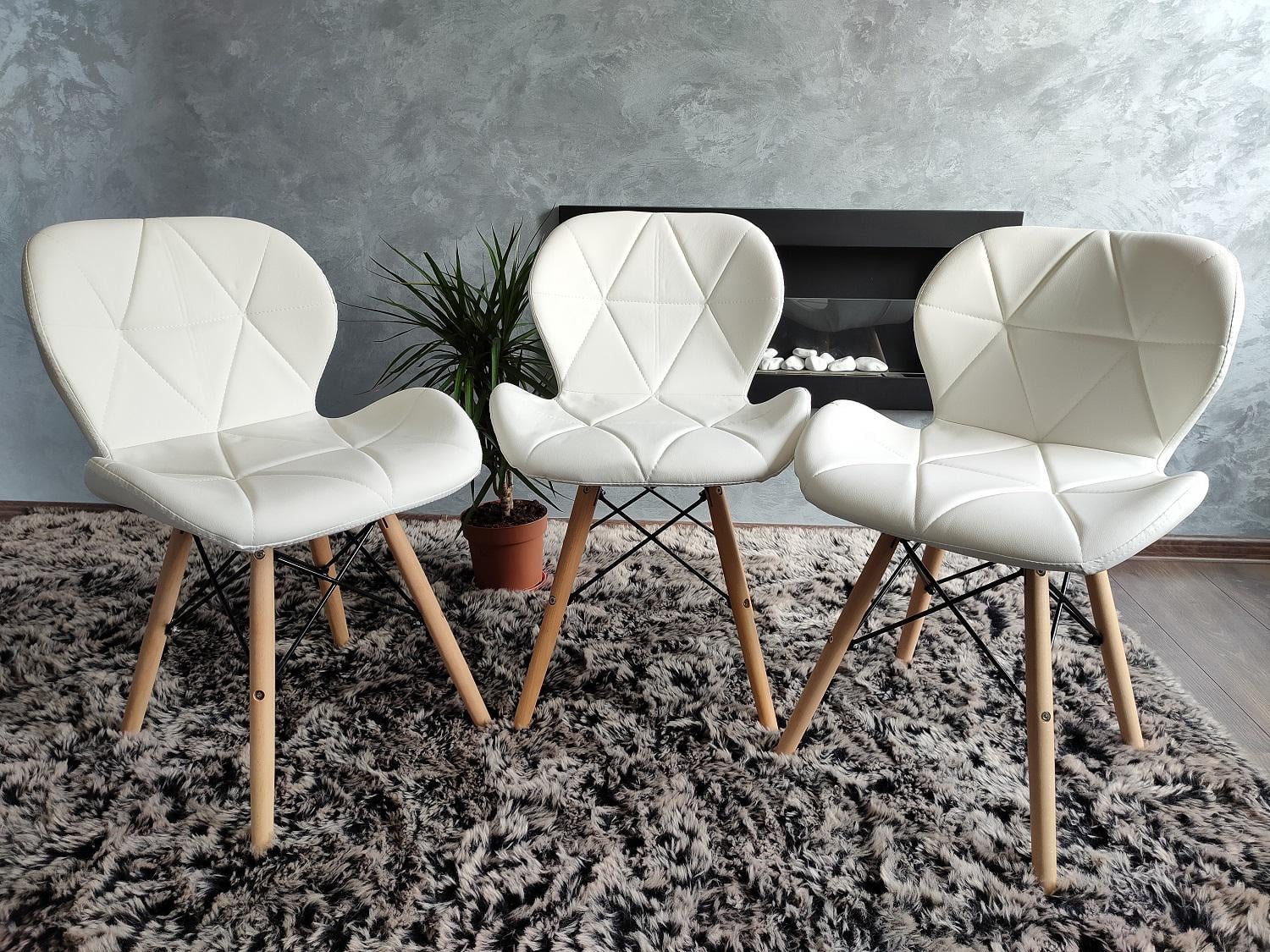 Набор стульев Zano Эко-кожа 3 шт White