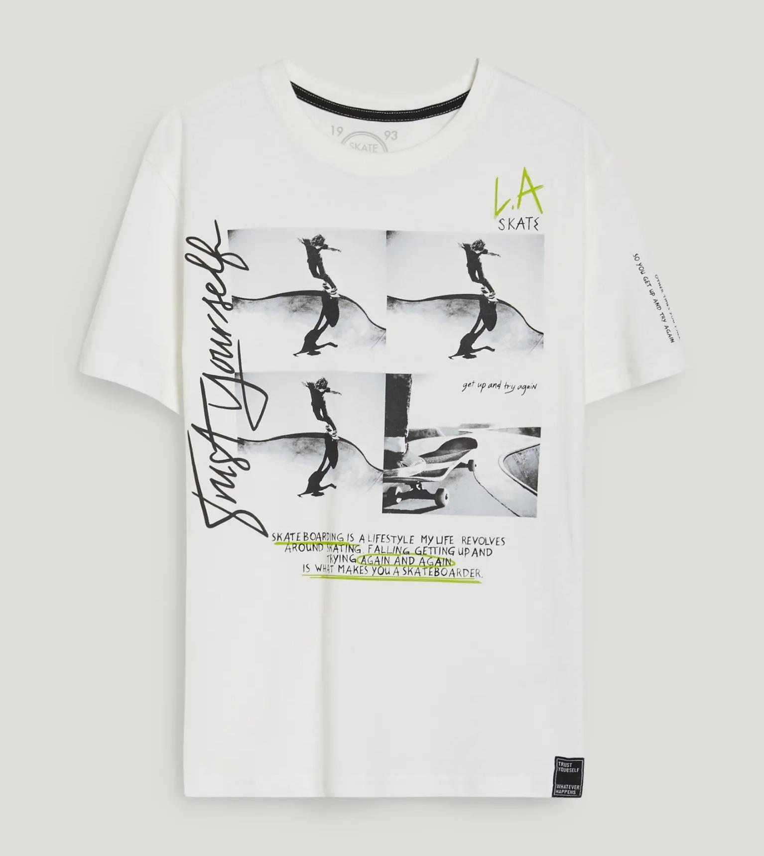 Футболка для мальчика подростка C&A 146-152 см Белый (2152183)