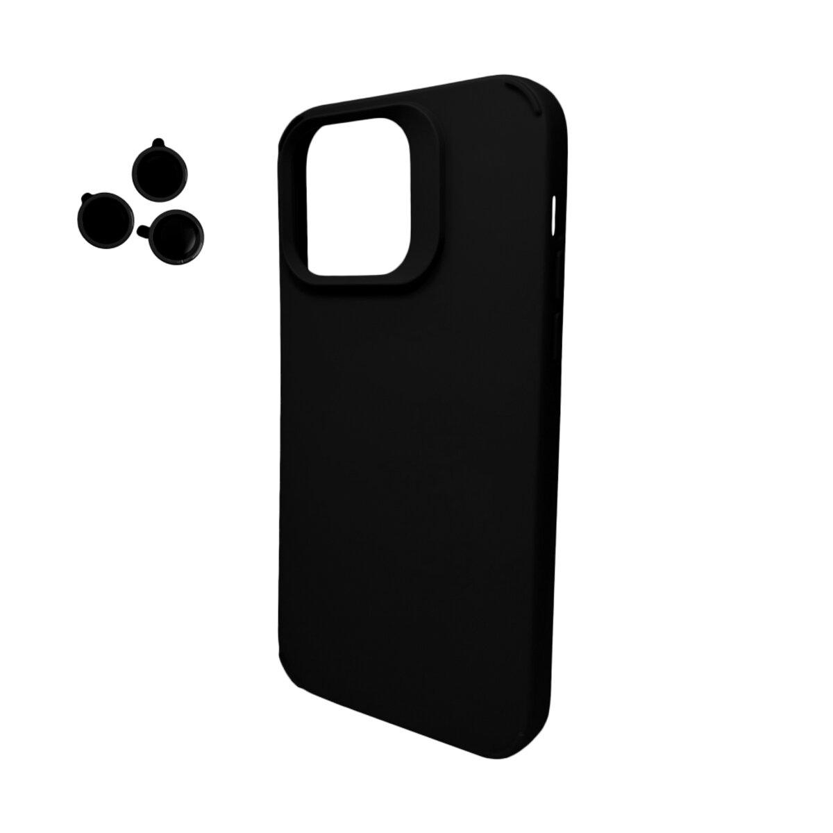 Противоударный чехол Cosmic Silky Cam Protect для Apple iPhone 15 Black
