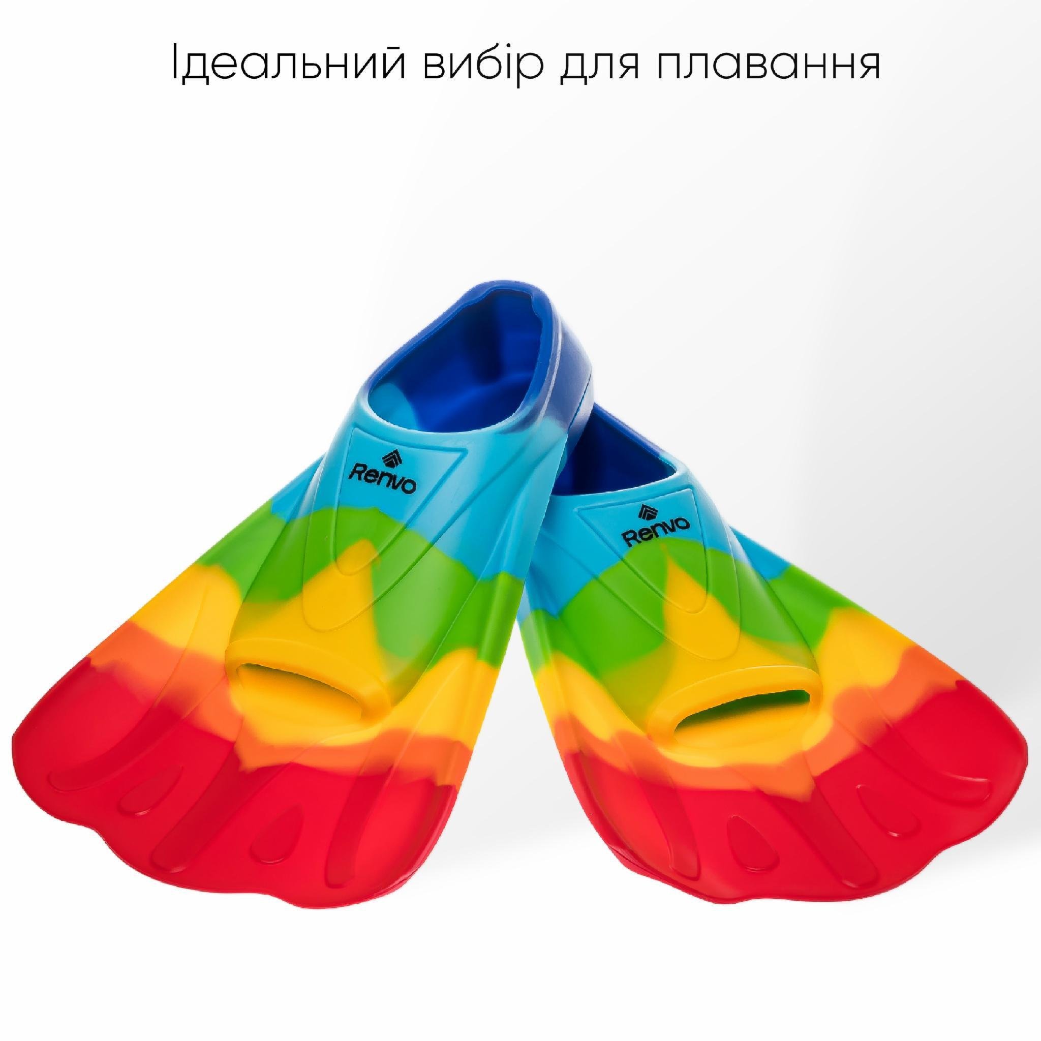 Ласты короткие для тренировки в бассейне Renvo Criz с закрытой пяткой р. 30-32 Разноцветный (SF120-45 30-32) - фото 2 Ласты короткие для тренировки в бассейне Renvo Criz с закрытой пяткой р. 30-32 Разноцветный (SF120-45 30-32) - фото 2