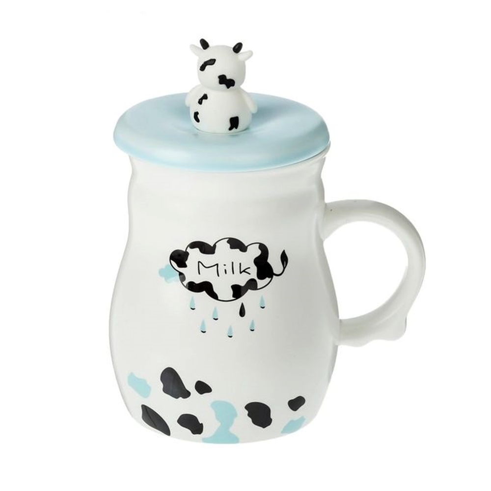 Чашка керамическая с крышкой и ложкой Молоко-энергия 420 мл Голубой (21-бла-О8030-16) - фото 6 Чашка керамическая с крышкой и ложкой Молоко-энергия 420 мл Голубой (21-бла-О8030-16) - фото 6