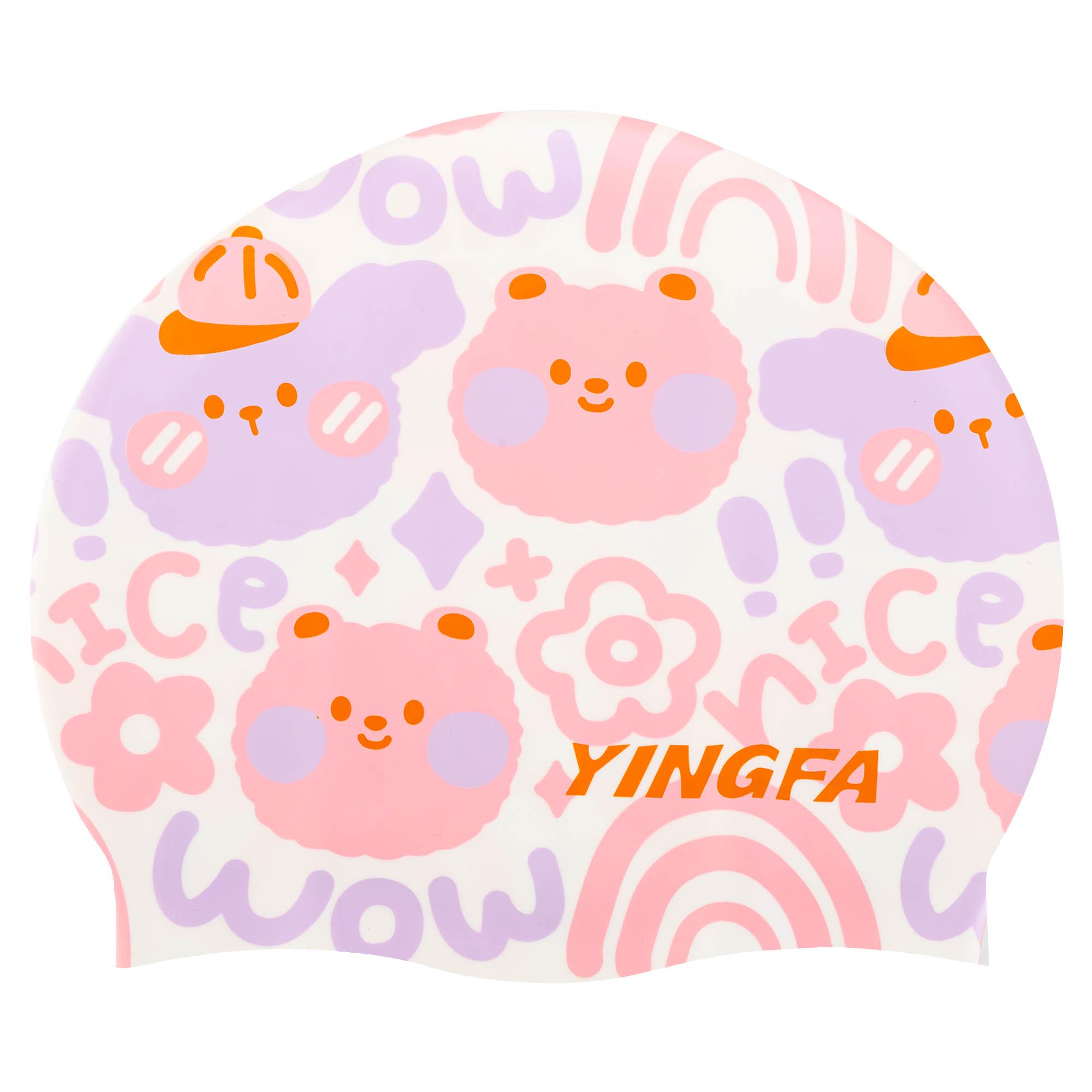 Шапочка для плавания детская YINGFA K0012 силиконовая Бело-розовый (K0012_Белый-розовый) - фото 1 Шапочка для плавания детская YINGFA K0012 силиконовая Бело-розовый (K0012_Белый-розовый) - фото 1