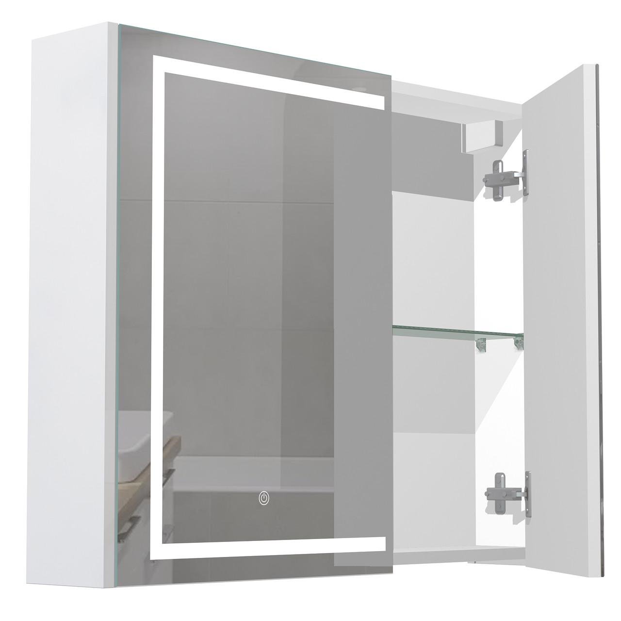 Шафа дзеркальна для ванної кімнати AVT ЕКО з LED-підсвічуванням 650 мм (avt-ЕЗЛ-65/2) - фото 2 Шафа дзеркальна для ванної кімнати AVT ЕКО з LED-підсвічуванням 650 мм (avt-ЕЗЛ-65/2) - фото 2