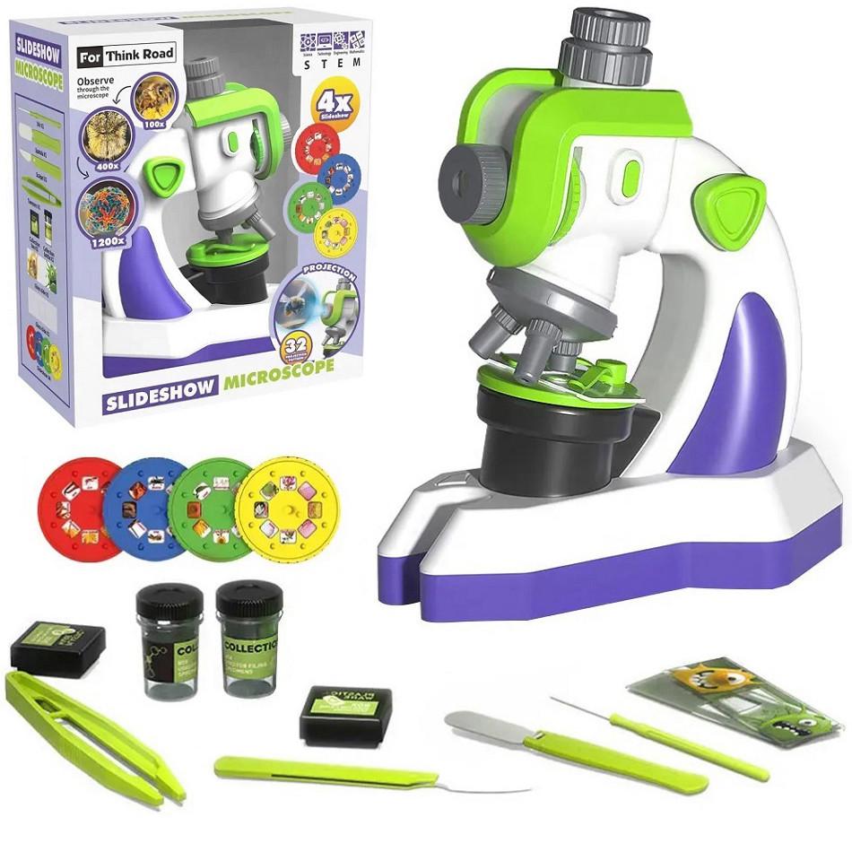 Микроскоп для детей STEM 1200x с проектором и инструментами (30101158) - фото 3