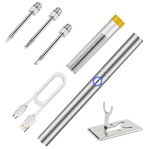 Аккумуляторный паяльник Evot 15W с тремя жалами Silver