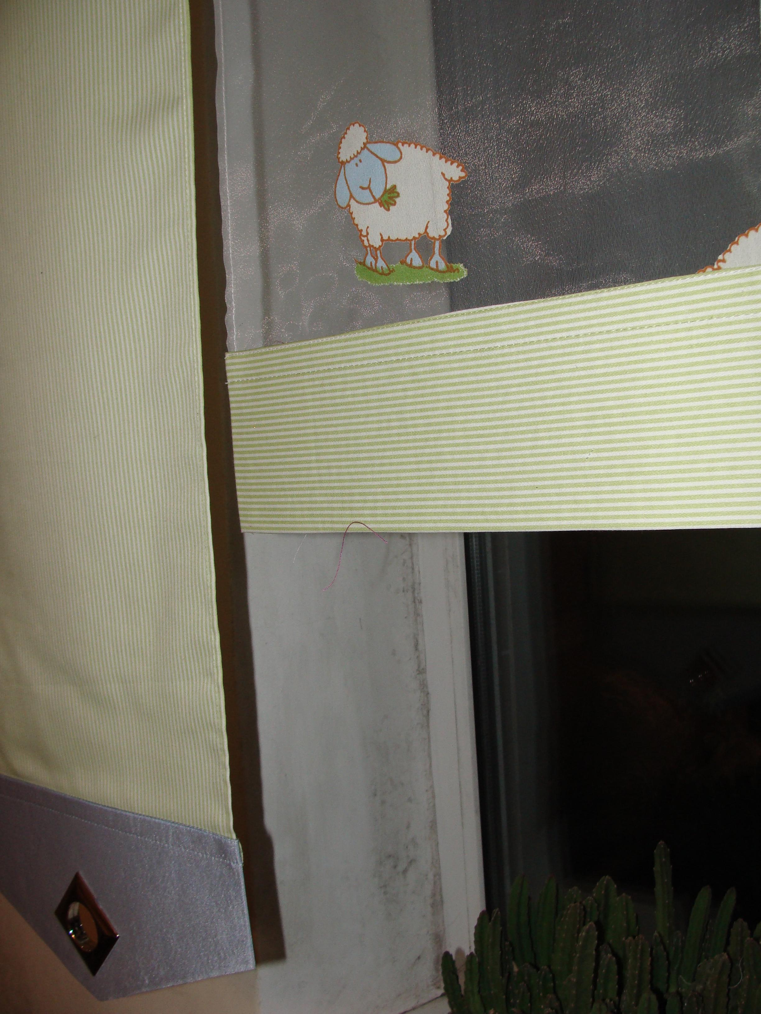 Комплект панельних фіранок Firanka Баранчики 7 шт. карниз 200 см Блакитний із салатовим (1_3п) - фото 3