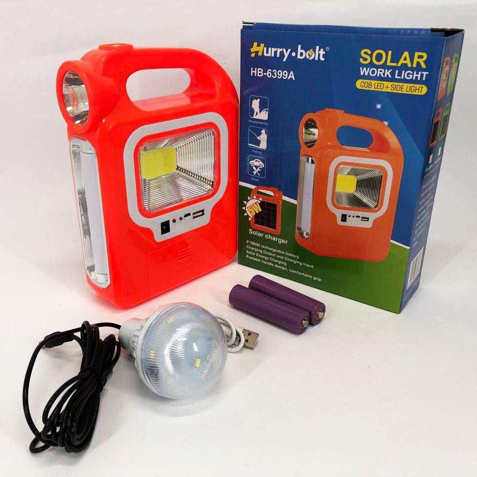 Ліхтар кемпінговий переносний 6399А LED COB 2x18650 Помаранчевий (ws74468-1)